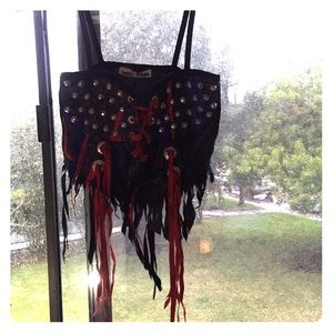 Toxic Vision crop leather studded top